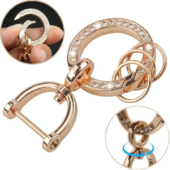 Key Fob Cover With Metal Keychain Compatible With Toyota 2008-2013 Avalon / 2007-2011 Camry / 2008-2013 Corolla / 2009-2014 Venza Accessories Soft