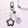 Sweet Gradient Pentagram Star Pendant Keychains Car Keyring Backpack Decoration