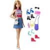 Barbie Fashion Doll Set with Shoes and Accessories for Dress-Up Play Pink 3 Years and Up