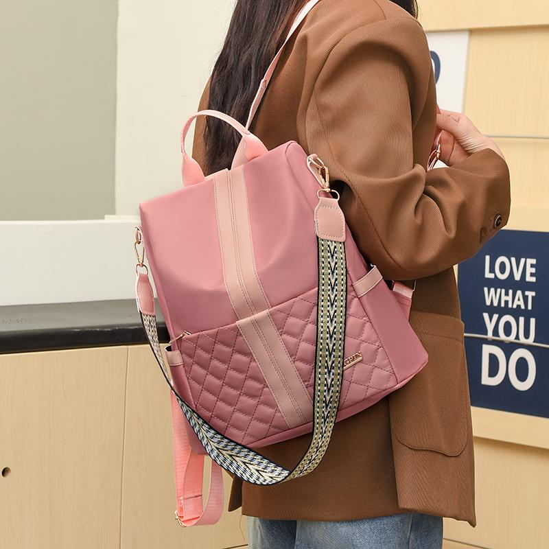 Rhomboid Backpack Women's Large Capacity Lightweight Waterproof Travel Bag Multifunctional Shoulder Bag