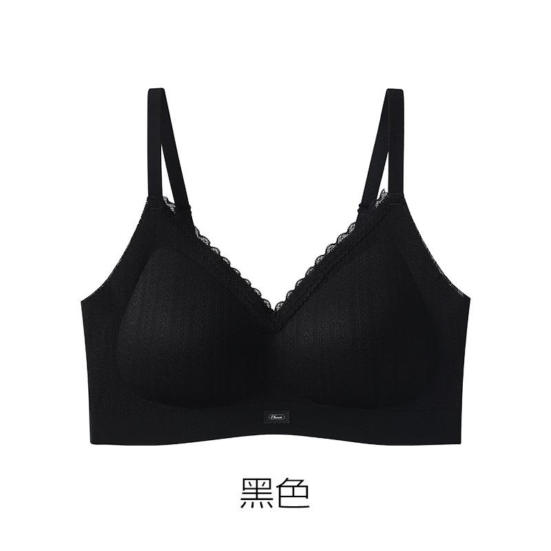 Small lace texture soft support women gather bra small chest no steel ring