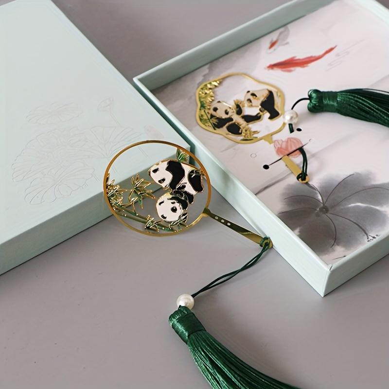 1pc Panda Metal Brass Bookmark Can Be Used As Birthday Gift, Teacher Thank-you Gift, Graduation Gift