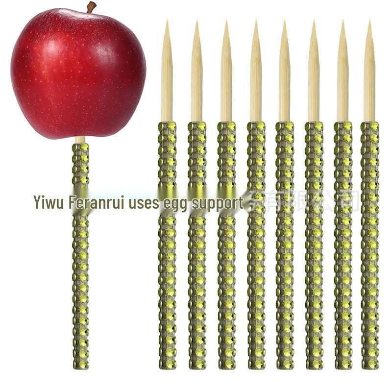 12-Piece Diamond Bamboo Skewers for Christmas Cake & Apple Pie Decoration