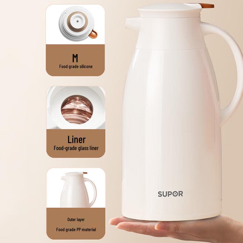 SUPOR Large Capacity Glass Lined Vacuum Flask