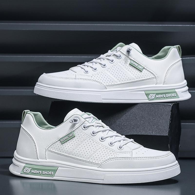 

Новые летние мужские кроссовки. Мужская удобная обувь на платформе. 2024 трендовая вулканизированная обувь на шнуровке. Дышащие повседневные кроссовки. 44 зелёный