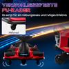 Electric Go-Kart for Kids, Rubber Wheels, 3-8 km/h, with Lights and Music Function, Red