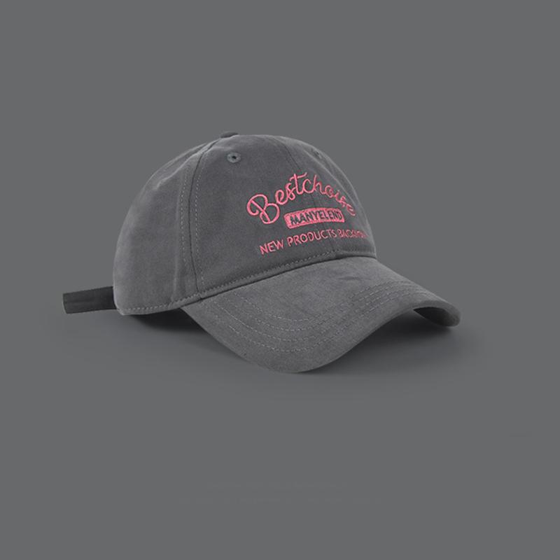 Women Pink Embroidery Baseball Cap Soft Cotton Sunshade Peaked Hat Female Girl Korean Outdoor Sport Visors Hats
