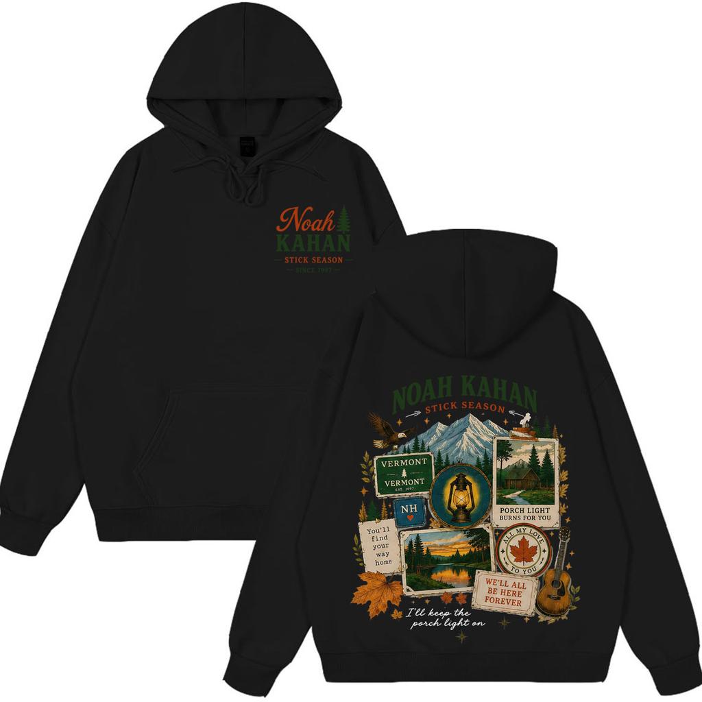 Noah Kahan The Great Divide Tour 2026 Grafikdruck Hoodie Herren Damen Hip-Hop Sweatshirt Langarm Lässig Übergroß Pullover