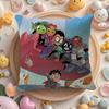 T-Teen T-Titans Go Kissenbezug Natürlicher Leinen Bio-Stoff Doppelseitiger Druck Sofa Heimdekoration Geschenk Kissenhülle