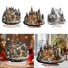 Christmas Decorations 2D Acrylic Sign Desk Display Snow Scene House Desktop Decoration for Holiday