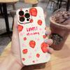 Cute Strawberry Pattern Phone Case For iPhone 16 15 14 13 12 11 Pro Max Mini X XS SE 7 8 Plus 16E Shockproof Non-Slip Soft Cover