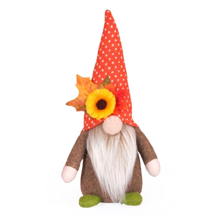 Fall Gnomes Decoration Swedish Gnomes Ornaments with Maple Leaf Thanksgiving