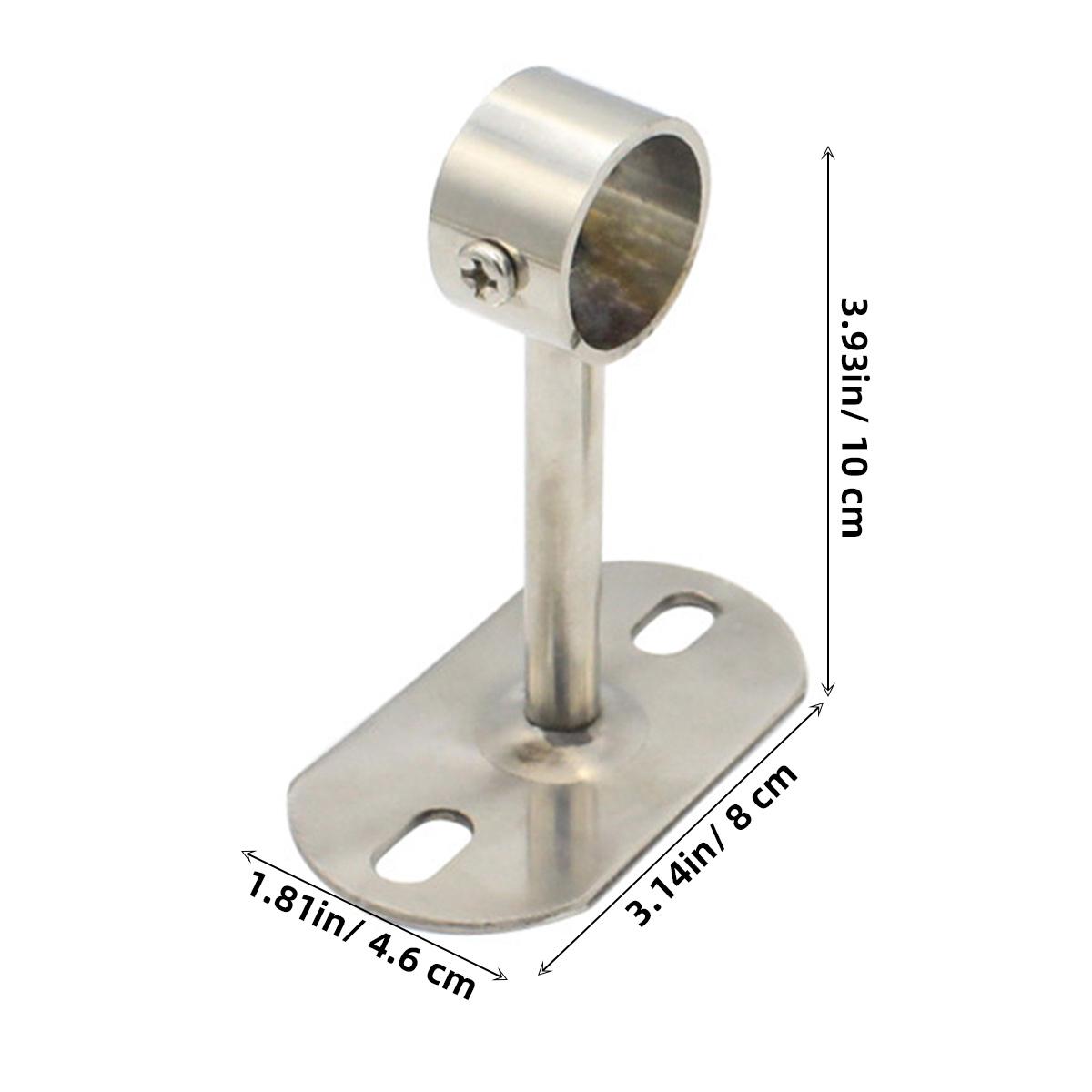 

2 шт. Сверхпрочные потолочные держатели для штанги из нержавеющей стали для балкона, душевой занавески, шкафа, универсальные настенные держатели