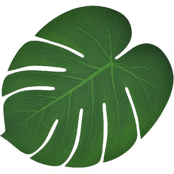 Maydahui 30 PCS Tropical Artificial Palm Leaves Monstera Party Decoration 3 Size Large Medium Small for Hawaiian Luau Party Jungle Beach Theme Table