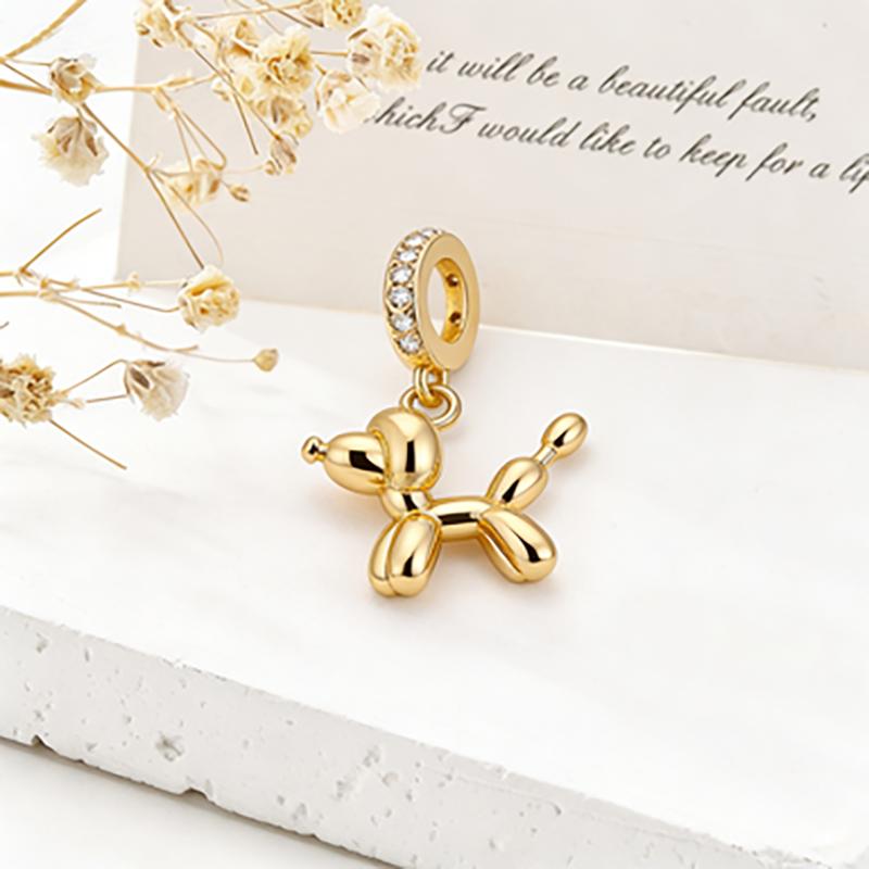 NEW Gold Plated Charm Beads & Pendants Set for European Bracelets Women Fashion Zircon Starfish Axolotl Cross Charms DIY Jewelry