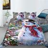 3D Christmas Bedding Set Santa Claus Down Duvet and Pillowcase 2/3 Pieces Christmas Festive Atmosphere Home Decoration