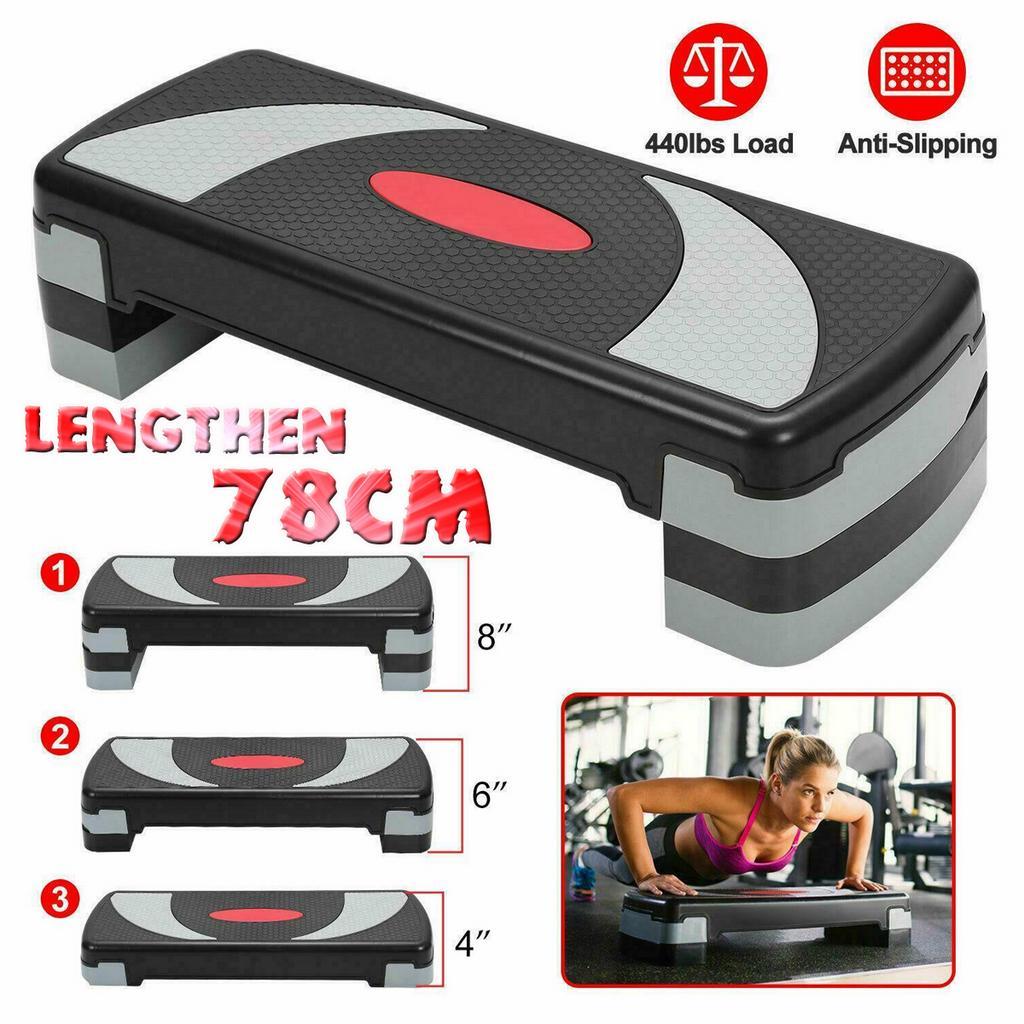 Adjustable Non-slip Cardio Yoga Pedal Stepper Fitness Aerobic Step Gym Workout Exercise Fitness Aerobic Step Equipment 5.2 KG