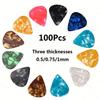 Miwayer Guitar Pick 100 Pcs Mixed Colorful Guitar Picks Assorted Pearl Variety Sampler Pack Celluloid 0.46mm 0.71mm 0.96mm