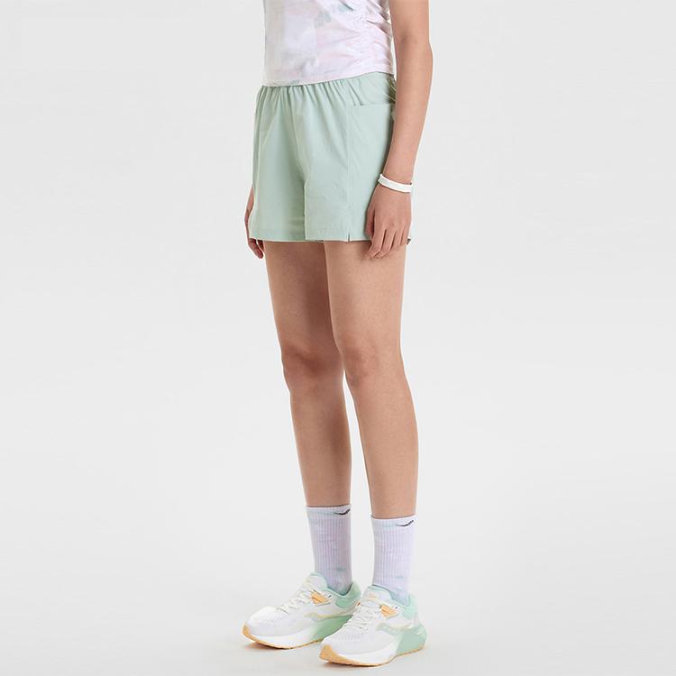 SAUCONY Однотонные дышащие спортивные шорты Женские шорты Бирюзовый SC1239092-3