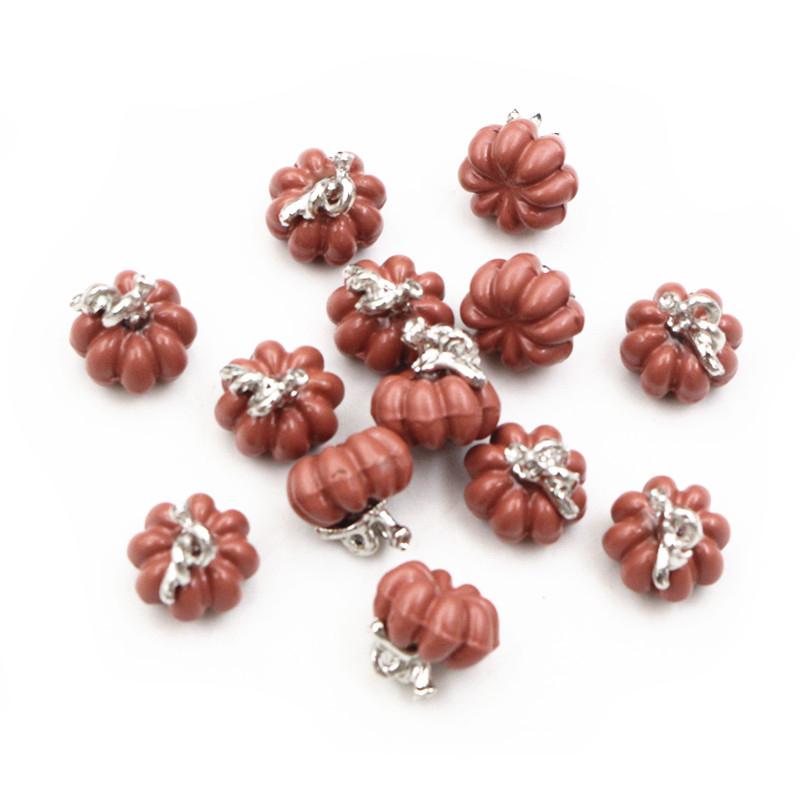10pcs/lot 10x11mm 3D Enamel Pumpkin Charms Pendant DIY Jewelry Making Findings Supplies for Necklace