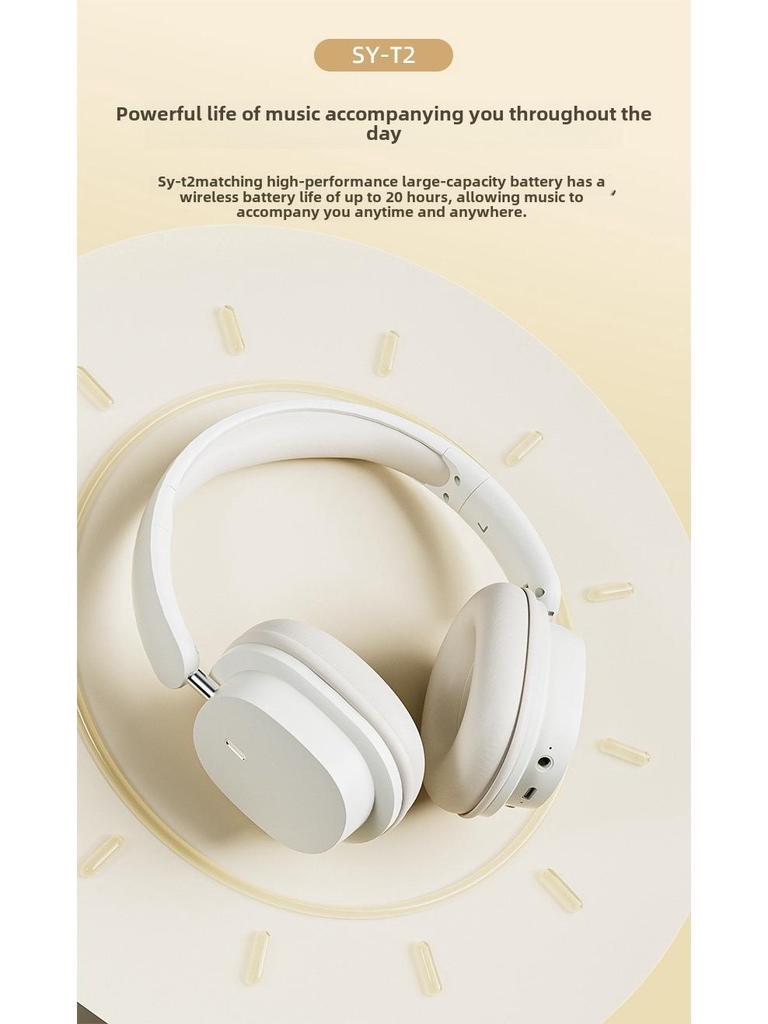 SY-T2 Noise-Cancelling Wireless Bluetooth Gaming Headset - Stylish, Portable, HIFI Sound