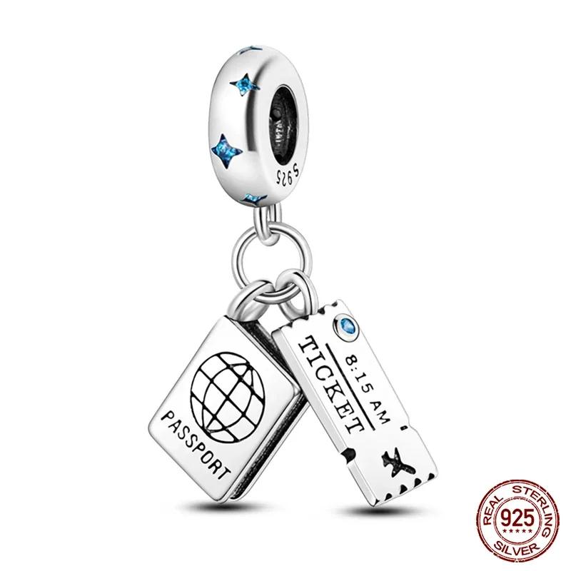 925 Silver Fashion Camera Coffee Cup Flower Charms Beads Fit 925 Original Bracelet DIY Birthday Jewelry Making for Women