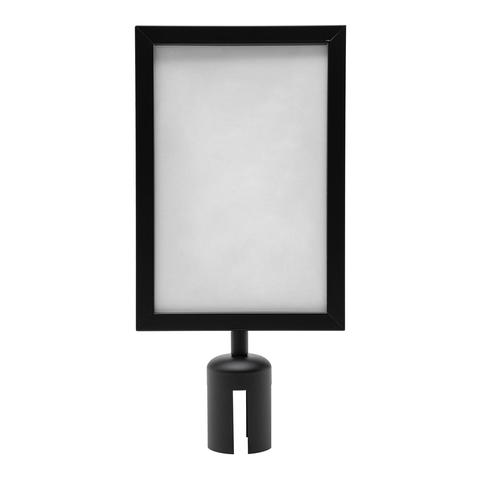 

4 шт. Двусторонняя настольная подставка для постеров формата А4, Черная железная рамка с ПВХ-защитой для контроля толпы, мероприятий, организации очереди чёрный