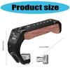 Camera Top Handle Handgrip 3/8 Locating Hole Cold Shoe Mount with 1/4 Holes for DSLR Cage Rig and Accessories