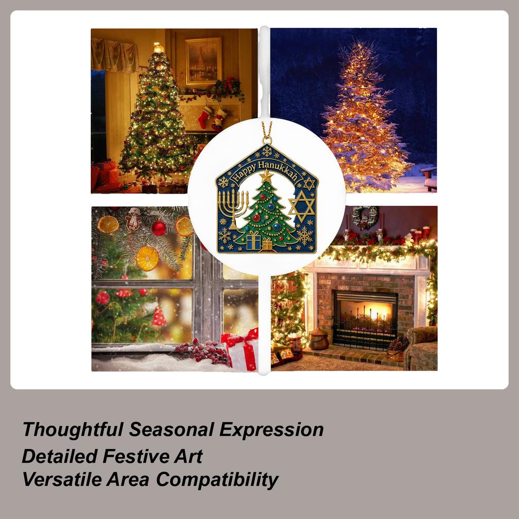 2D Hangable Acrylic Hanukkah Pendant Classic Holiday Christmas Hanukkah Decoration For Windowsill Door Wall Living
