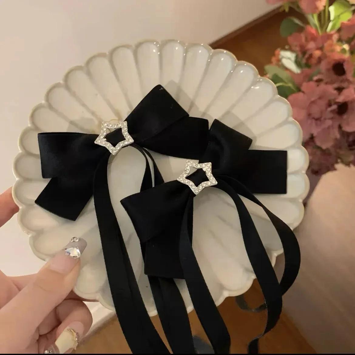 

Pink Bowknot Star Hair Clips Girls Sweet Barrettes Cute Hair Accessoires Kids Colored Ribbon Woman Hairpins Hairgrip Gifts