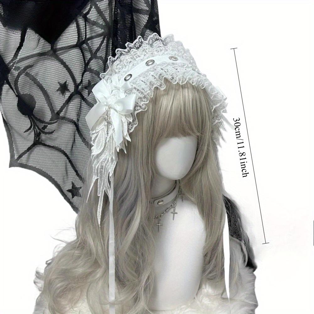 Steampunk Y2K Wing Headwear Bow Headband Lolita Gothic Dark Angel Headwear and Hair Accessories