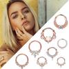 16G 316L Stainless Steel Septum Nose Ring with CZ Tragus Helix Daith Hoop Earring Hypoallergenic Piercing Jewelry