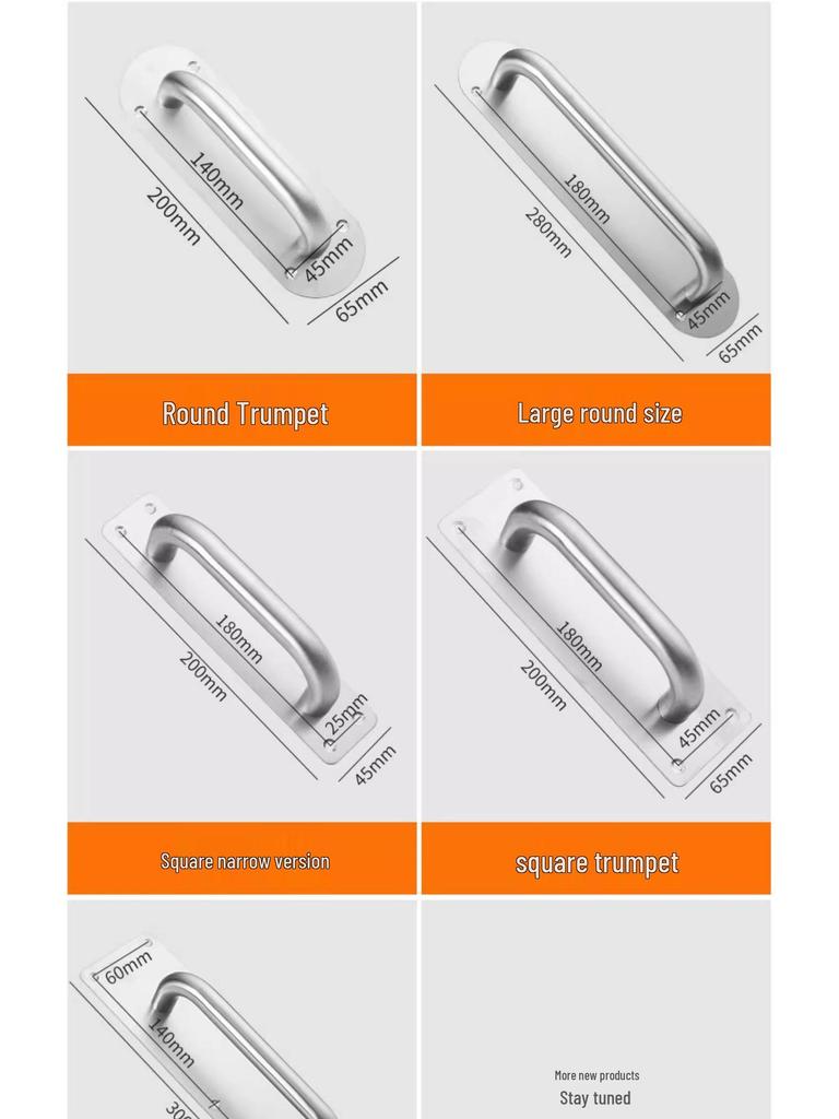 Thickened Stainless Steel Handle for Front, Cabinet, Sliding, and Wardrobe Doors