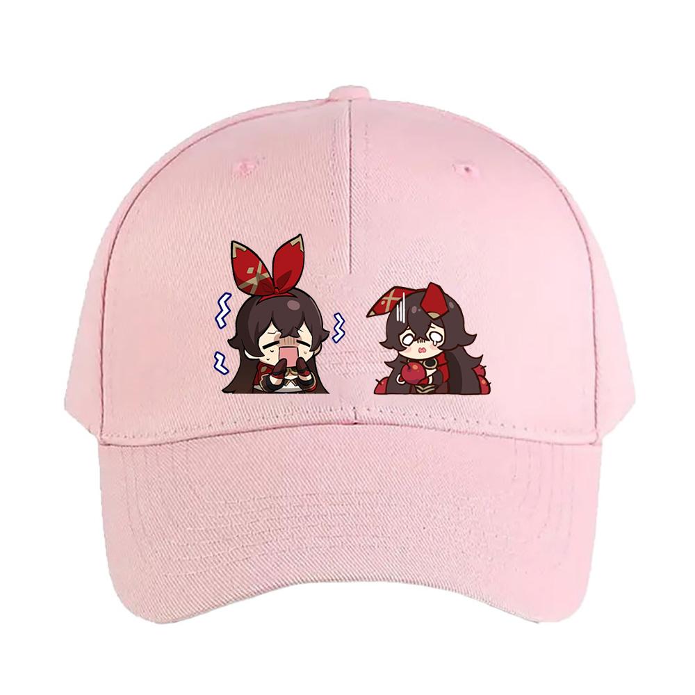 Chibi Genshin Impact Amber Cap Summer Woman Man Adult Casual Fashion Casual Adjustable Fishing Hat Sun Hat