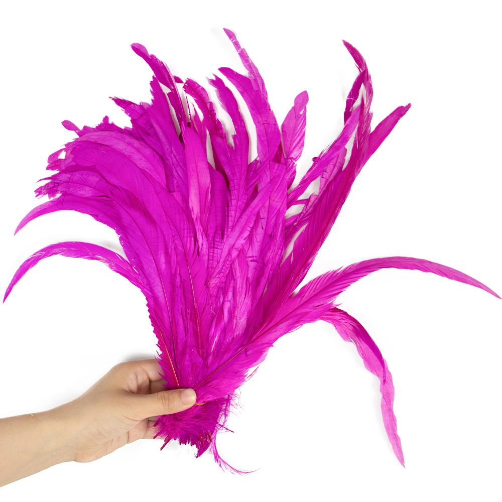 50/100 Stück 25-30cm Hahnenfeder Hochzeitsbasteln DIY Naturfeder Handarbeit Party Feder Karneval Kopfschmuck Dekoration