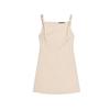 Spring New Women's Clothing Bows Shoulder Strap Straight Collar Stretch Sleeveless Sling Short Dress 3152336