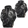 Men's Long-sleeved Hooded Top Comfortable Casual 3D Digital Abstract Printed Zipper Top