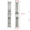 22mm Doppeldruck-Sicherheitsverschluss Edelstahl-Uhrenarmband für Casio EF-524