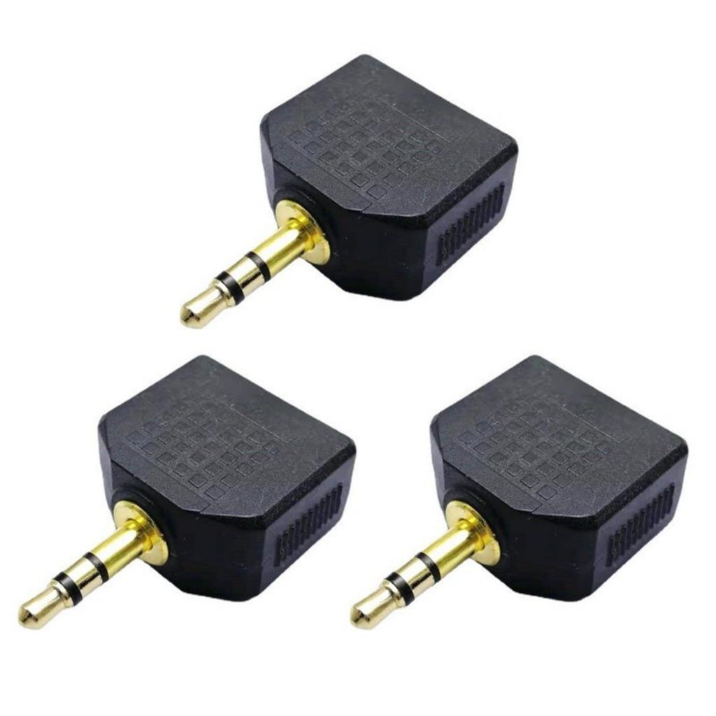 3.5mm Male to Dual Female Audio Splitter with Gold Plated Connectors for High Fidelity Sound Sharing