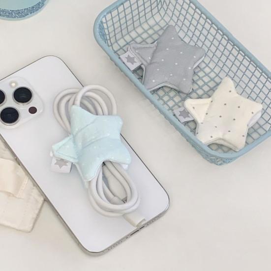 Star Shape Cable Organizer Fastener Tape Earphone Charger Data Cord Wrap Holder Wire Management Phone Charging Cord Keeper