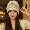 Breathable Beanies Hat Y2k Flower Cap Cute Embroidered Lace Hat  Apparel Accessories