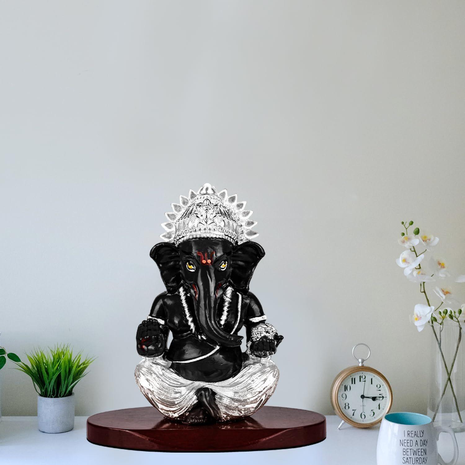 

Resin Idols | Car Dashboard | for Mandir, Office and Home Dcor (Black Ganesha) чёрный