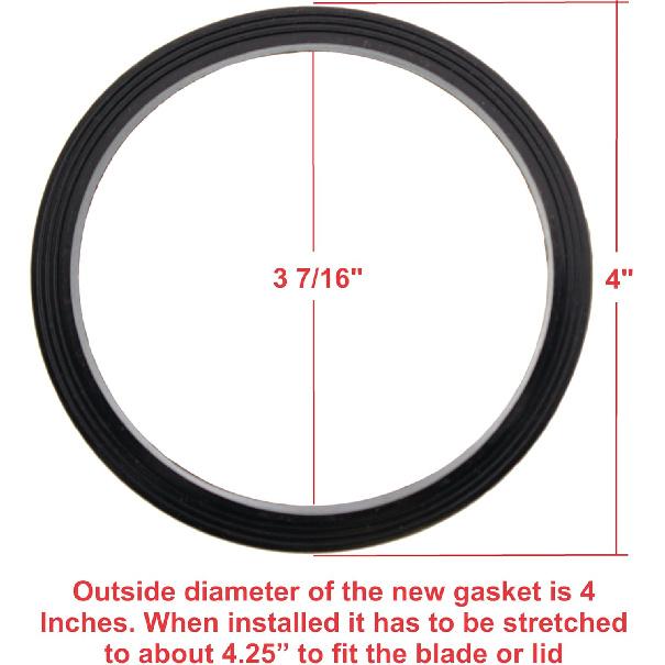 Blendin Replacement Gasket, Compatible with Nutribullet RX 1700W NB-301, N17-1001 Blenders Blade and Stay Fresh Lids (2 Pack)