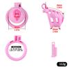FRRK ABS Resin Pink Chastity Cage 3D Print Plastic Cage Male Chastity Device Penis Lock BDSM Chastity Lock Fetish Sex Toys