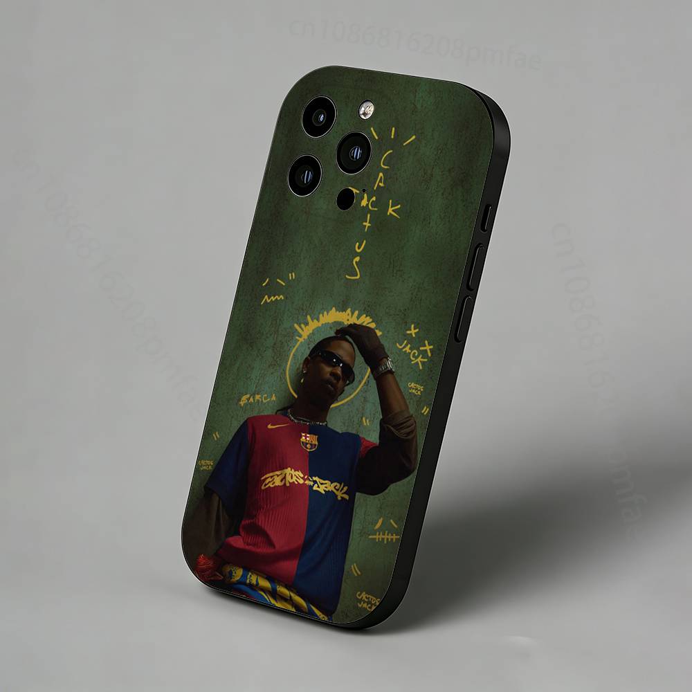 T-Travis S-ScottS Singer Phone Case For iPhone 16,15,14,13,12,11 Pro,Max,Plus,X,XS,XR,SE,Mini Transparent Silicone Soft