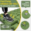 Camping Sleeping Pad, Backpacking Sleeping Pad With Built-In Pillow And Foot Pump, 4in Thick Compact Inflatable Camping Air Mattress For Hiking