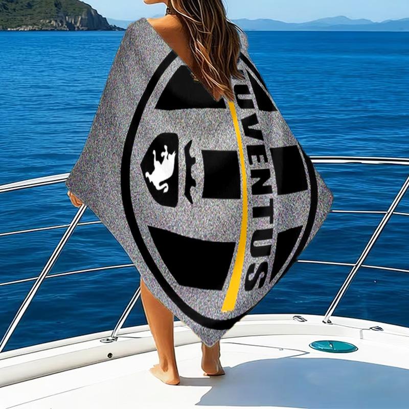 Fußball Fußballwappen Aufgedrucktes Strandtuch, Superweiche Mikrofaser, Perfektes Geschenk Geburtstag, für Pool, Strand, Reisen, für Familie und Freunde