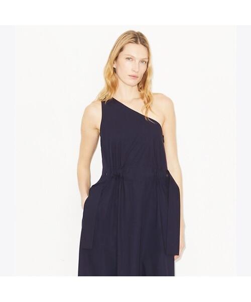 Tolibeochi Belted Cotton Dress - Medium Navy