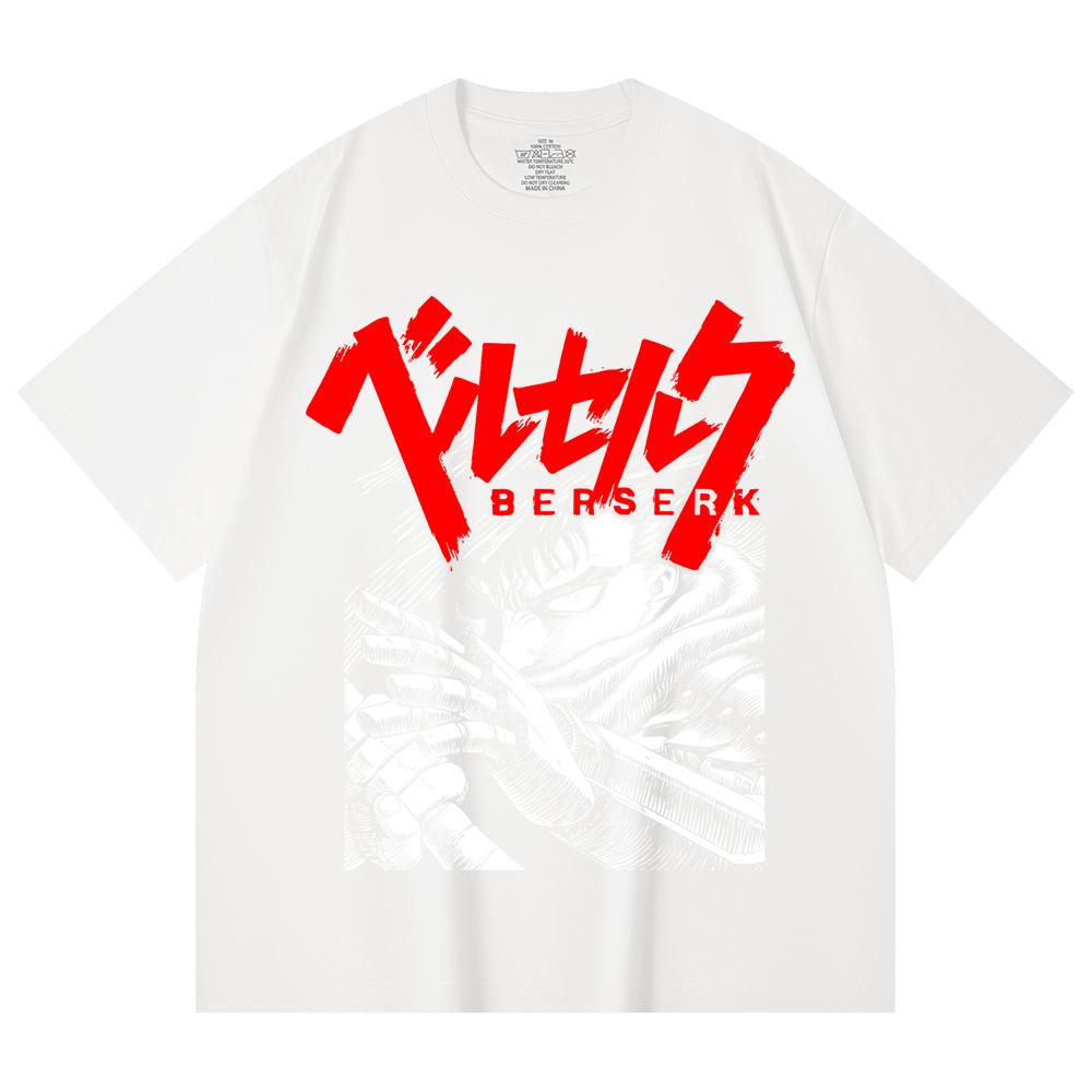 230 Gsm 100% Cotton Berserk V13 Print Unisex Heavy Cotton T Shirt