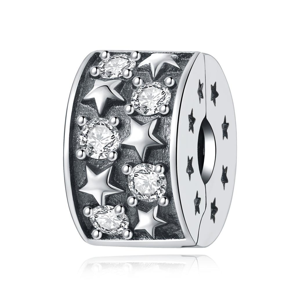 Forever Love Heart Color Zircon Bead Clasp Charms DIY Jewelry Making Accessories